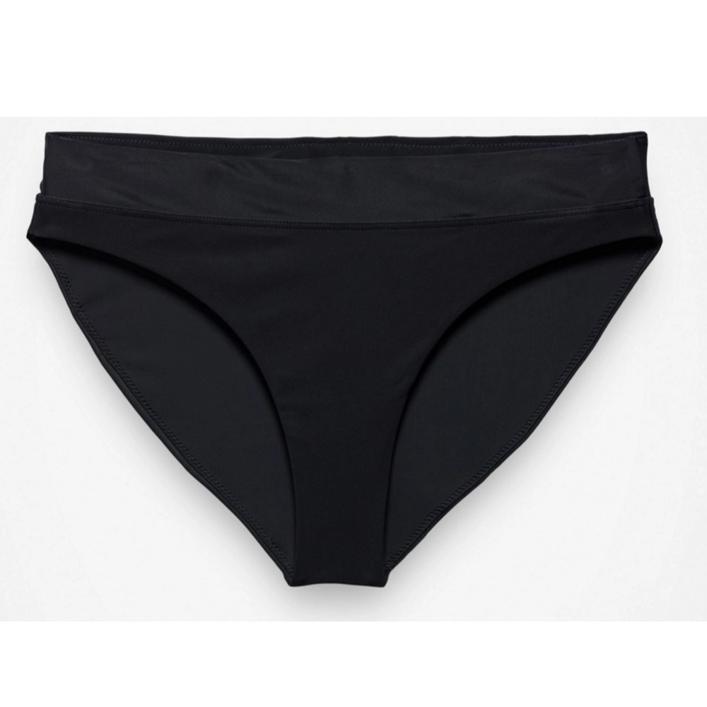 Prana Womens Medium Summer Wave Bottom Black Swimsuit Bikini Bottom